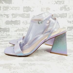 New BP. Parrker Platform Purple Metallic Party Heel Sandals C275